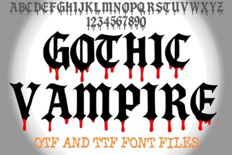 Gothic Vampire Fonts for Creative Design Projects
