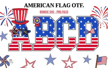 American Flag Typography Styles & Design Ideas
