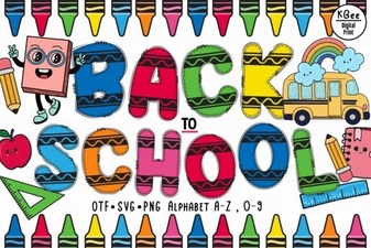 Creative Back to School Fonts for Student Projects