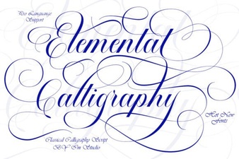 Designing with Elemental Calligraphy Fonts